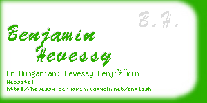 benjamin hevessy business card